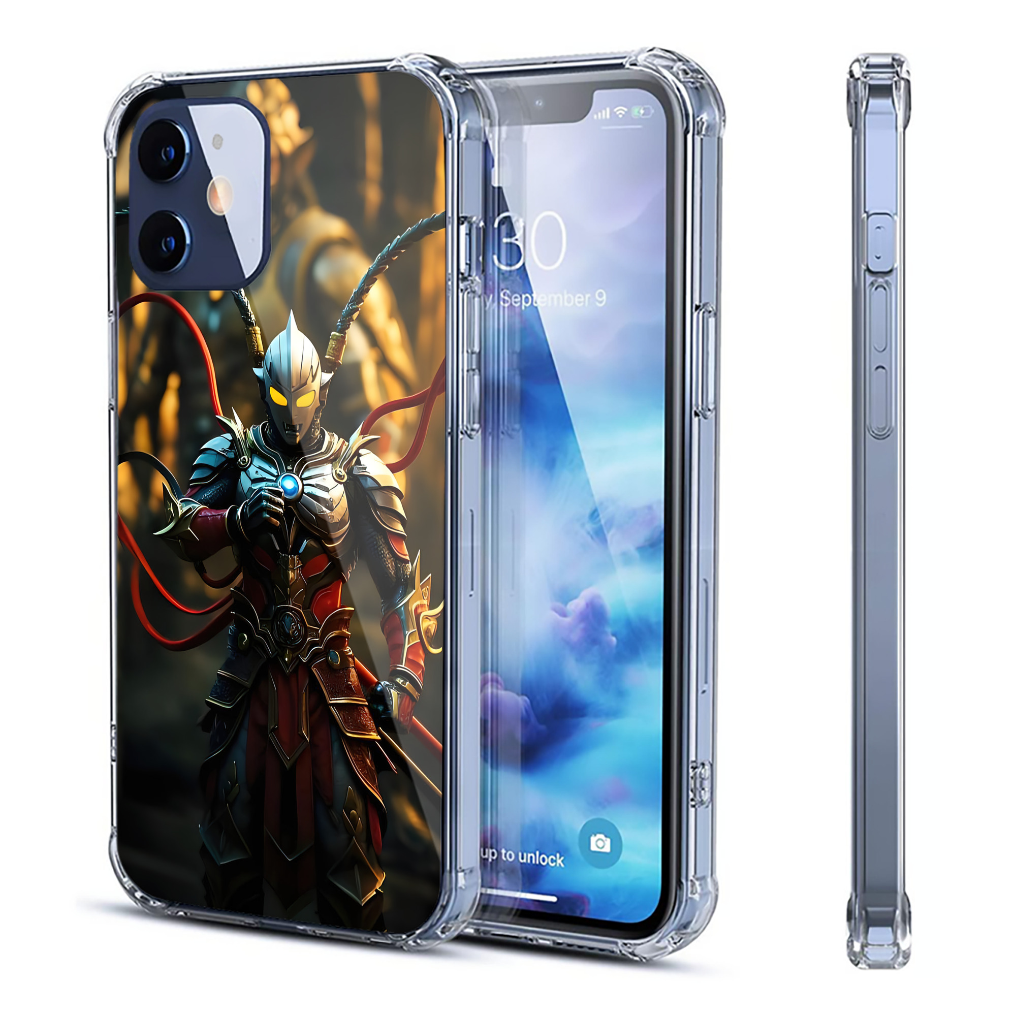 （画像用） ウルトラマン Ultraman 【iPhone 12シリーズ対応】透明スマホケース（クリアソフトケース）